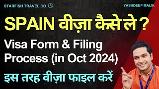 Spain Visa Filing amp Form Filling Process for India Citizens in 2024 [upl. by Iveson]