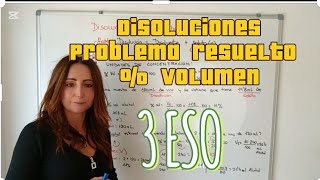 DISOLUCIONES  VOLUMEN PROBLEMA RESUELTO [upl. by Malarkey]