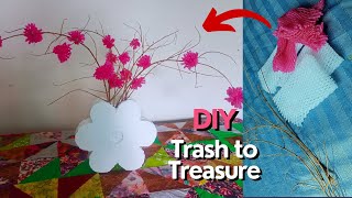 Pinterest inspired flower shaped vase and twig flower sticks  ZERO COST DIY [upl. by Akemahc]