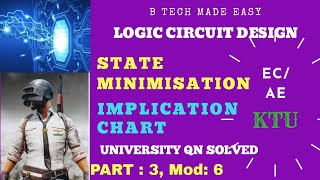 State Minimization Part 3 University Question solved Module 6  Logic Circuit Design [upl. by Hayidan806]