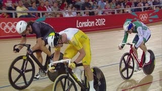 Mens Omnium  30km Points Race  London 2012 Olympics [upl. by Pachton]