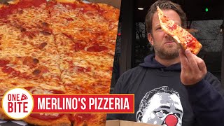 Barstool Pizza Review  Merlinos Pizzeria Cranston RI [upl. by Cobby]