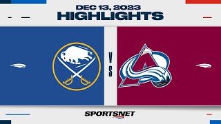 NHL Highlights  Sabres vs Avalanche  December 14 2023 [upl. by Elorak108]