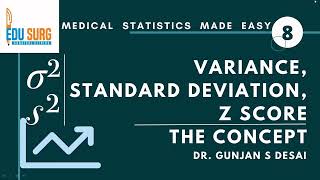 Variance standard deviation coefficient of variation and Z score  Statistics made easy [upl. by Uaerraj]