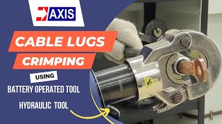 How to Crimp Cable Lugs Explained using Hydraulic amp Battery Operated Tool ✅ [upl. by Osnofla929]