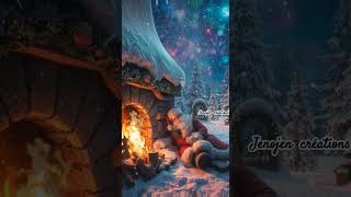 Santa home🎄 made with Ai amp édited video ❤️shorts christmas santa northpole [upl. by Bondon]