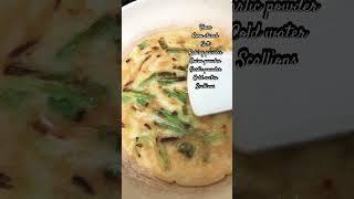 first time making pajeon Korean scallion pancake [upl. by Eedrahs]