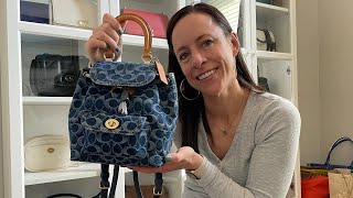 Coach Denim Riya 21 Backpack Reveal  2024 Denim Drop [upl. by Lacagnia455]