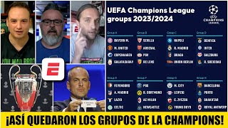 Así quedaron los GRUPOS de la CHAMPIONS LEAGUE ¿Cuál es el GRUPO de la MUERTE  Exclusivos [upl. by Aivatahs182]