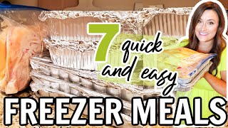 7 Easy Freezer Meals  QUICK AND SIMPLE MAKE AHEAD DINNERS  CASSEROLES AND CROCKPOT [upl. by Gusti]