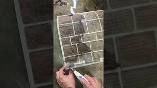 Air Conditioner Air Filter Cleaning acservice airconcleaning HVAC airfilters shorts [upl. by Naor]