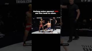 Rodtang Makes Opponent Miss and then lands a HEAVY ELBOW 🔥 Jesus muaythaifighter muaythai [upl. by Anihc]