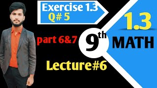 9th class math  exercise 13 question 5 part 6amp7 [upl. by Doowrehs864]