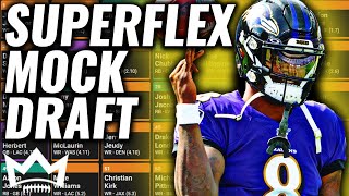 SuperFlex and 2 QB Draft Strategy  2024 Fantasy Football Mock Draft [upl. by Allerus]