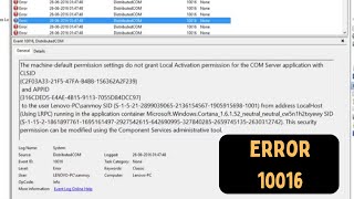 How To Fix the DistributedCOM Error 10016 in Windows 11 [upl. by Beverlee]