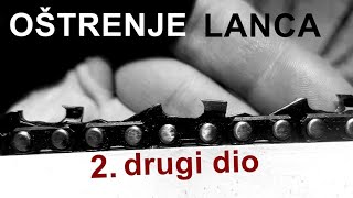 Ručno oštrenje lanca motorne pile drugi dio [upl. by Lennard]