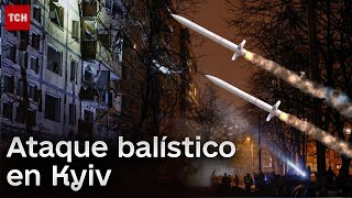 💥 Ataque balístico en Kyiv [upl. by Kutchins]