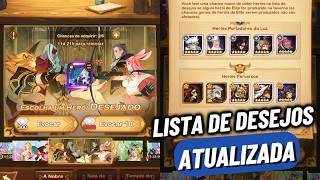 LISTA DE DESEJOS ATUALIZADA  AFK ARENA [upl. by Ingraham]