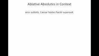 Latin Grammar  Ablative Absolutes [upl. by Lecram213]