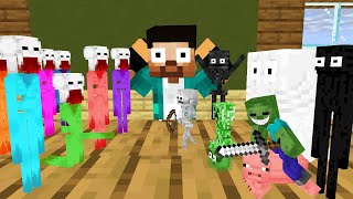 Monster School ALL RUNNING GAME CHALLENGE  Minecraft Animation [upl. by Hamehseer525]