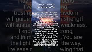 Lord I Surrender Everything To You prayer prayerworks prayers prayertime dailyprayer gospel [upl. by Adgam133]