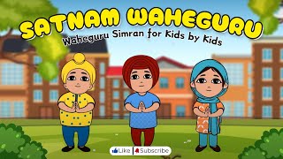 Satnam Waheguru Simran for Kids  Sikh Rhymes for Kids punjabi sikh sikhism [upl. by Bollen582]