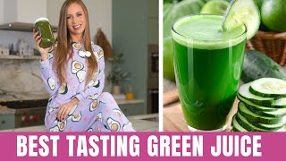 BEST TASTING GREEN JUICE RECIPE EVER Simple Delicious HIGH VIBE ENERGY [upl. by Dragde]