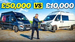 £50K PROFESSIONALLY BUILT vs £10K DIY BUILT CAMPER VAN [upl. by Philipines]