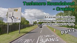 How to negotiate a three lane roundabout spiral design  Tushmore Gyratory Crawley  Part 2  OLD [upl. by Ennoitna]