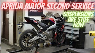 Aprilia RS457 2nd service  Easy to maintain [upl. by Lavicrep]