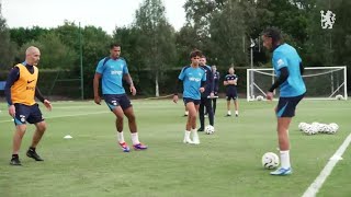 Chelsea Training Today  Warm Up  Drills amp Fun Games [upl. by Catarina350]