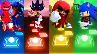 Sonic Amy Exe Vs Knuckles Exe Vs Dark Sonic Exe Vs Sonic Boom Tiles Hop EDM Rush sonic exe fnf [upl. by Naliorf694]