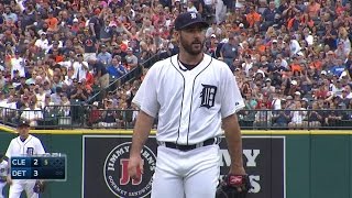 CLEDET Verlander goes five innings in season debut [upl. by Tallula]