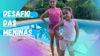 DESAFIO NA ÁREA DA PISCINA COM AS MENINAS BRINCANDO [upl. by Schlenger]