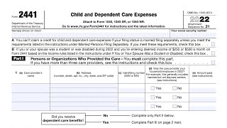 IRS Form 2441 walkthrough  ARCHIVED COPY  READ COMMENTS ONLY [upl. by Larsen]