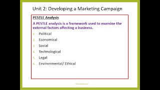 Unit 2 PESTLE Analysis Justification [upl. by Rhee]