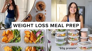 1 hour weight loss meal prep  93g protein per day  super easy [upl. by Winshell]