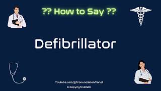 How to Pronounce Defibrillator CORRECTLY in English  How to Say Defibrillator [upl. by Leveridge]