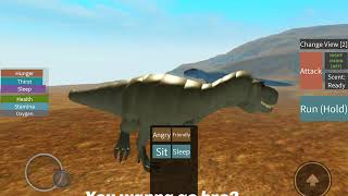 Trex VS Mapusaurus Dinosaur World Roblox Mobile Public Server [upl. by Ahsain]