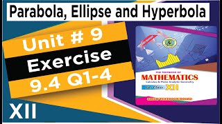 math class 12  xii ex94 Q1till 4  new book maths chapter 9  Ex 94 parabola ellipse hyperbola [upl. by Aniluj]