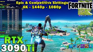 Fortnite  RTX 3090 Ti  i9 10900K 52GHz  4K  1440p  1080p  Epic amp Low Competitive Settings [upl. by Calypso]