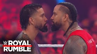 Jey and Jimmy Uso come facetoface in Royal Rumble Royal Rumble 2024 highlights [upl. by Justino311]