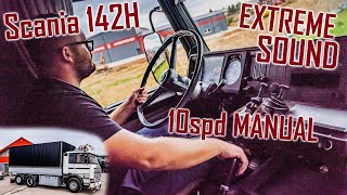 LOUD PIPES amp UPHILL Scania 142H V8  Insane Exhaust 10 speed Manual DKP Slovakia [upl. by Armbruster910]