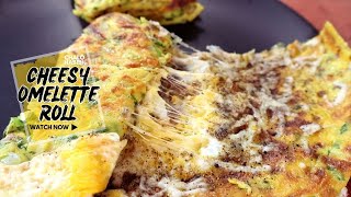 Cheesy Omelette  Omelette Roll [upl. by Silrak]