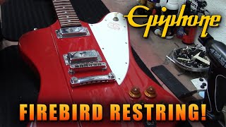 Epiphone Firebird Restring [upl. by Ardnossak107]