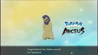 HOW TO EVOLVE QUILAVA INTO HISUIAN TYPHLOSION IN POKEMON LEGENDS ARCEUS HOW TO GET TYPHLOSION [upl. by Talbot650]