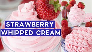 Strawberry Whipped Cream Recipe [upl. by Jourdain]