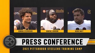 Steelers Press Conference Aug 2 Minkah Fitzpatrick Diontae Johnson Derek Watt [upl. by Adnihc335]