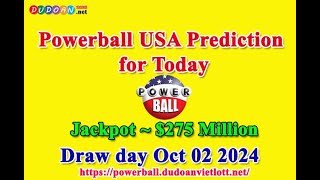 How to get Powerball USA number predictions for Wednesday 02102024 Jackpot  275 Million [upl. by Levy546]