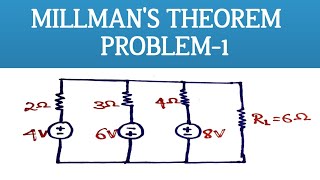 How to solve Millmans theorem problemsproblem1 [upl. by Linnet]